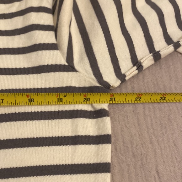 Muji Beiat neck Striped Long Sleeve Shirt. Heavy weight . Size M - Picture 6 of 7
